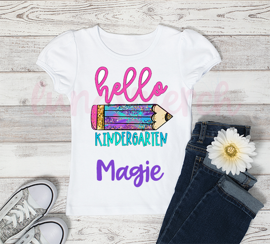 Colorful Glitter Pencil Personalized Shirt!