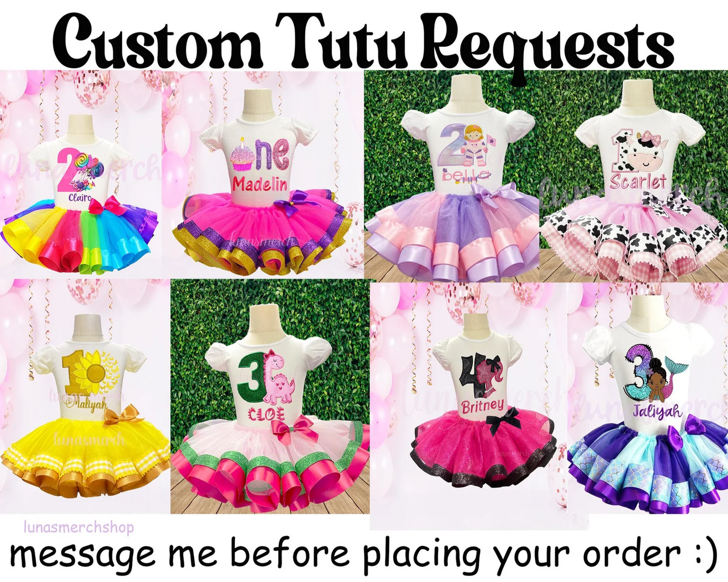 Custom Tutu Set (message me before ordering)
