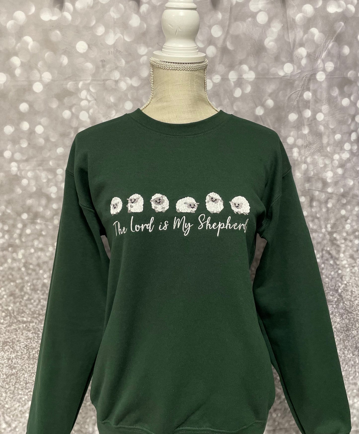 The Lord Is My Shepheard Embroidered Sweatshirt