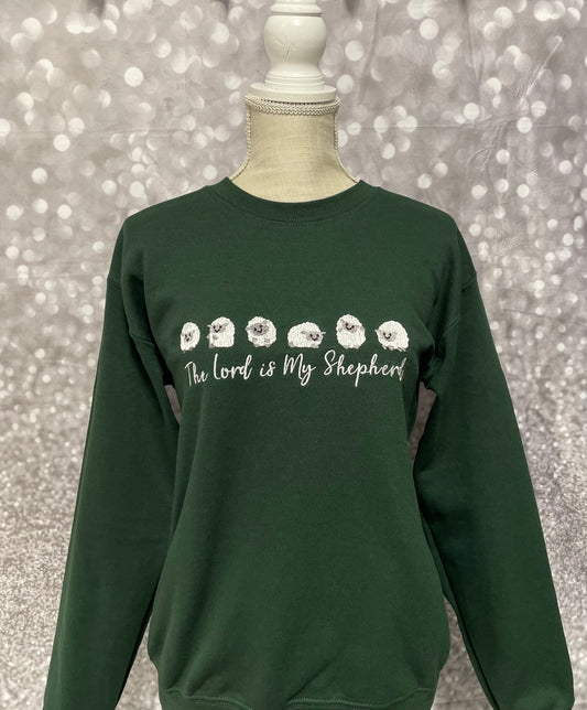 The Lord Is My Shepheard Embroidered Sweatshirt