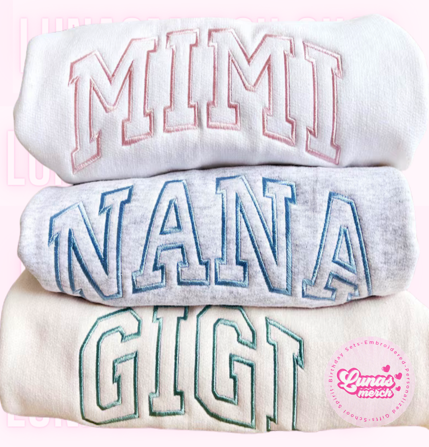 Customized Grandma, Gigi, Nana Sweatshirt