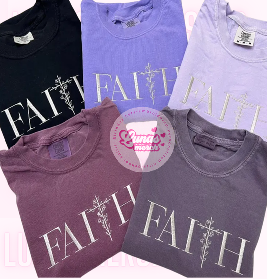 Cute Faith Embroidered Sweatshirt