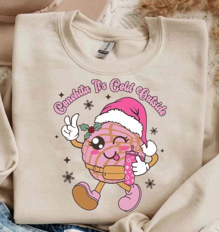 conchita its cold outside crew neck