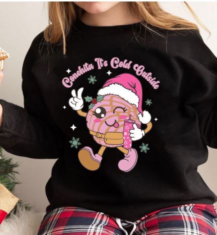 conchita its cold outside crew neck