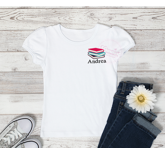 Customizable Back To School Book Shirt!!
