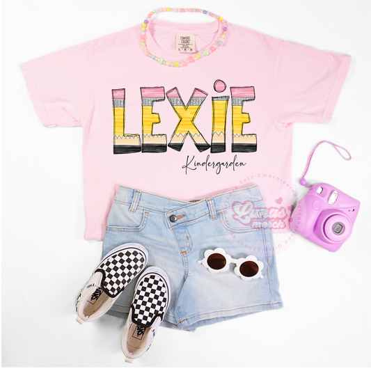 Cute Personalized Pencil Shirt for Back to School
