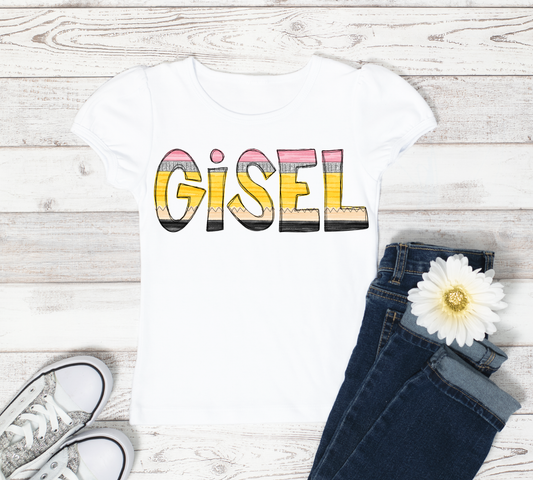 Pencil Name Personalized Shirt