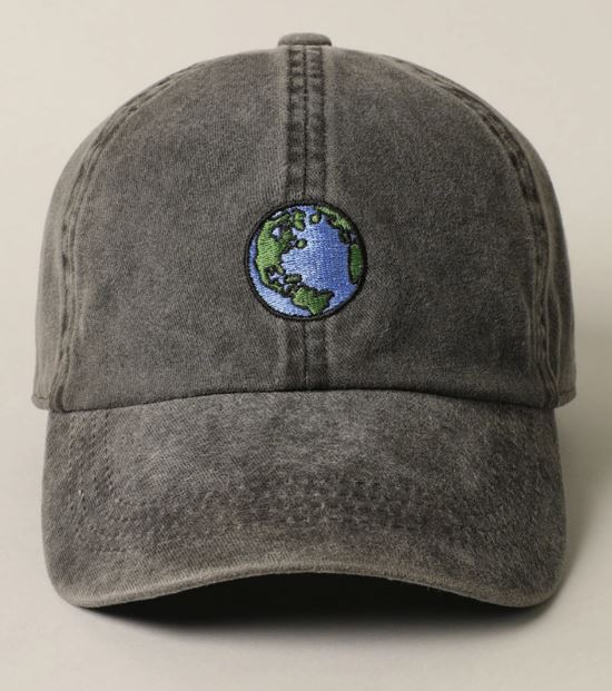 Earth Embroidered Cap