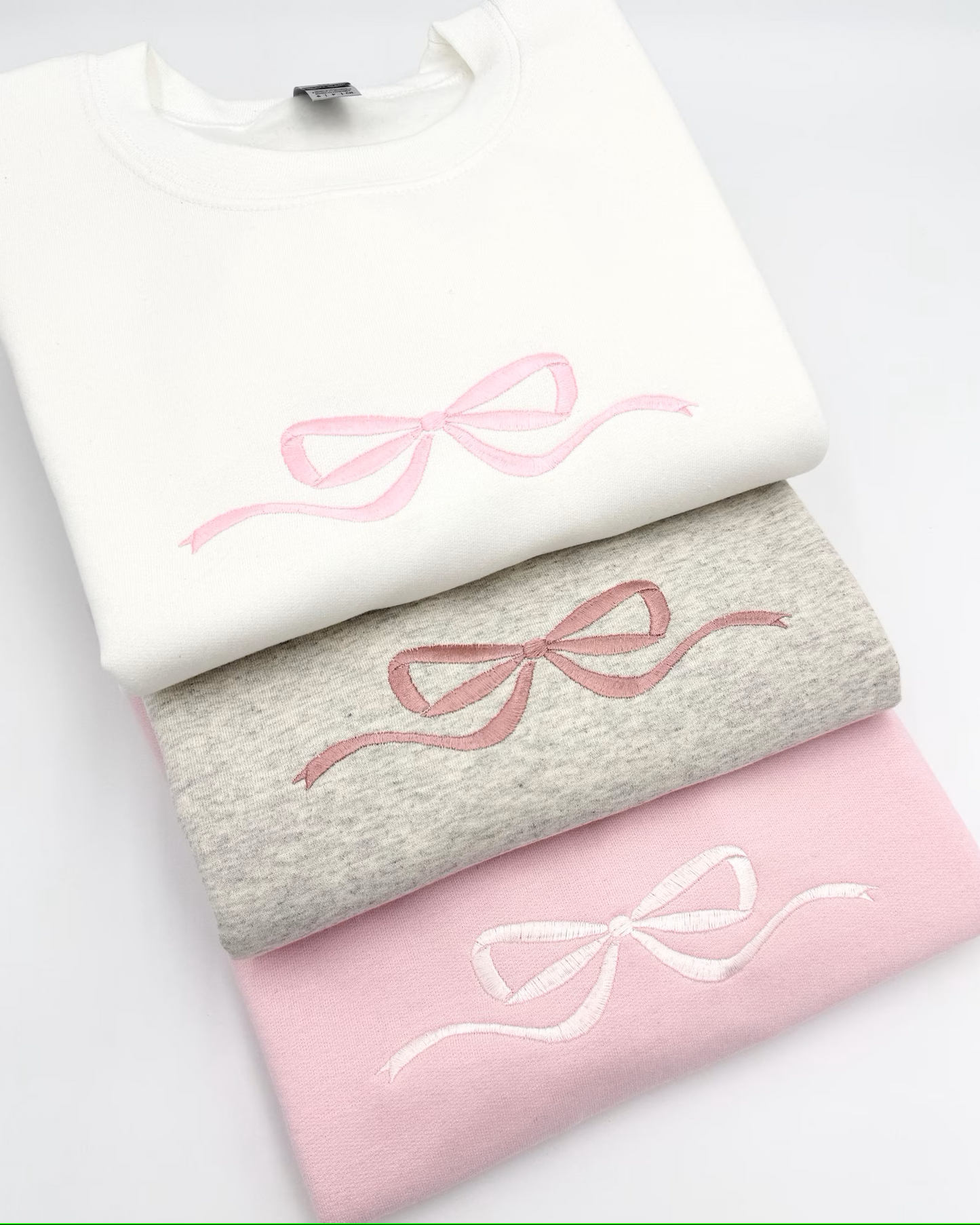 Embroidered Bow Crewneck/Hoodie