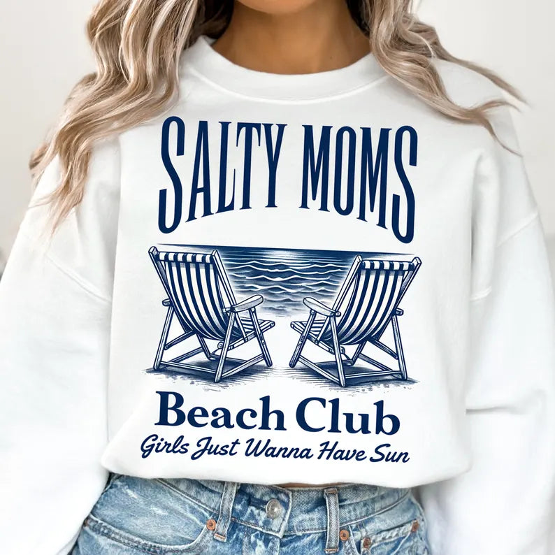 Salty Moms Beach Club Sweatshirt