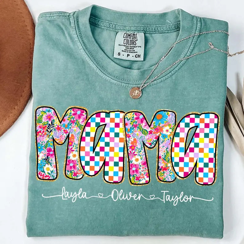 Fun Personalized Mama Sweatshirt With Kids Names