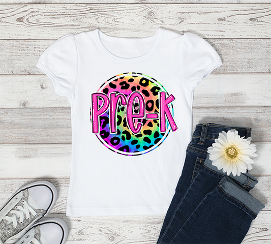 Pre-K Neon Leopard Shirt