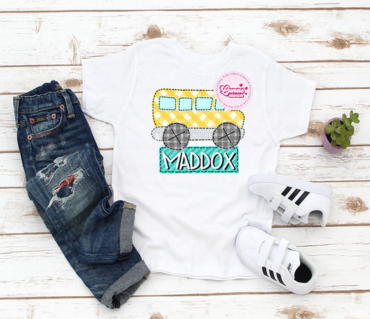 Personalized School Bus Shirt