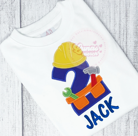 Embroidered Personalized Tools Birthday Shirt!