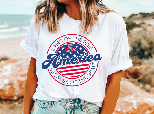 Land of the Free USA Flag T-Shirt