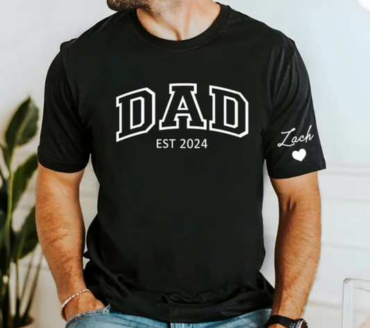 Dad Embroidered Personalized Shirt Fathers Day Shirt