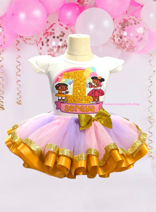 Gold Gracies Corner Birthday Tutu Set
