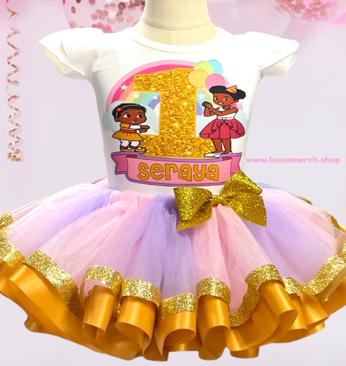 Gold Gracies Corner Birthday Tutu Set
