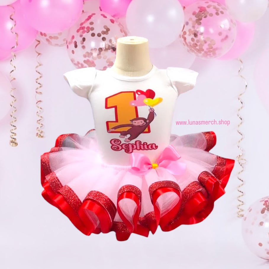 Curious Monkey Birthday Tutu