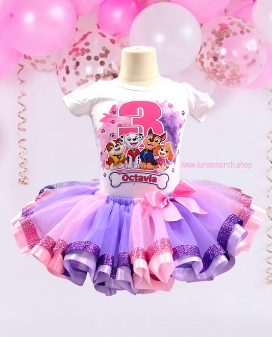 Paw Puppy Birthday Tutu (Pink ver.)