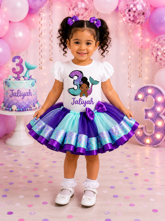 Mermaid Birthday Tutu Set