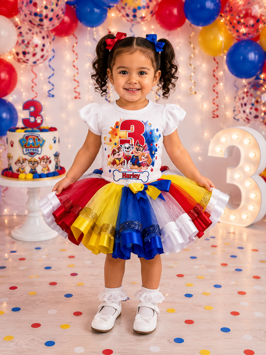 Puppy Patrol Birthday Tutu Set