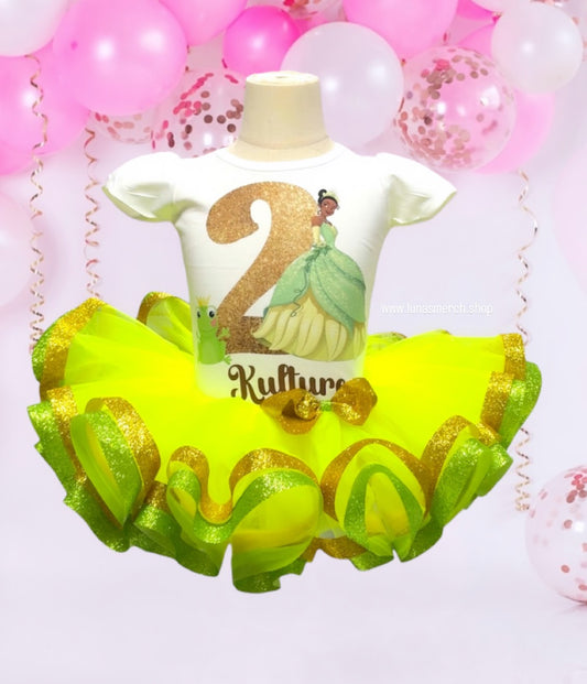 Princess & The Frog Birthday Tutu Set