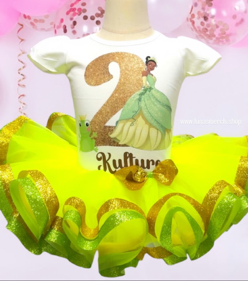 Princess & The Frog Birthday Tutu Set