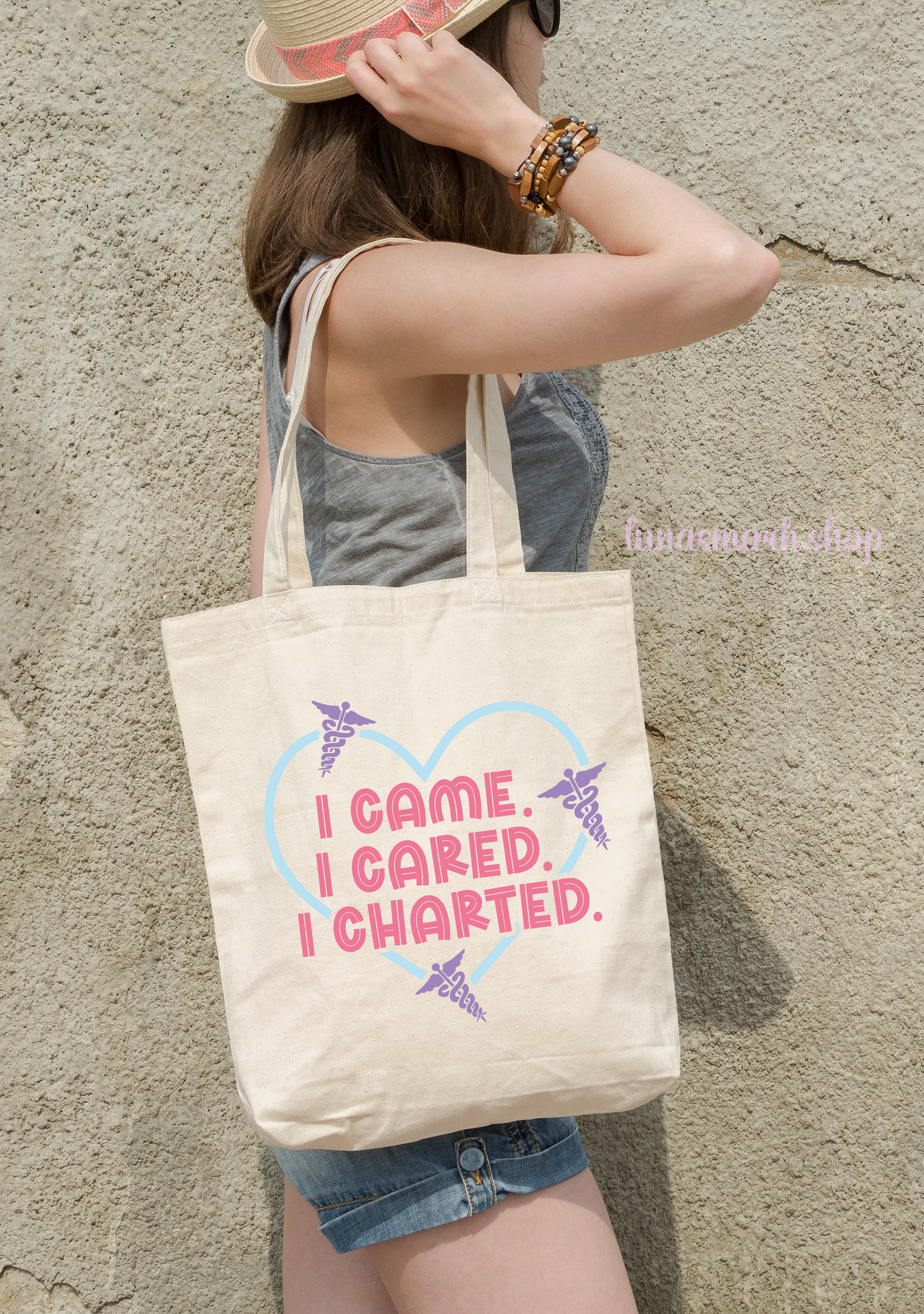I Came, I Cared, I Charted Tote Bag