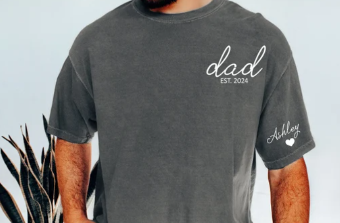 Dad Embroidered Personalized Shirt Fathers Day Shirt