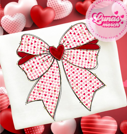 valentines bow  shirt