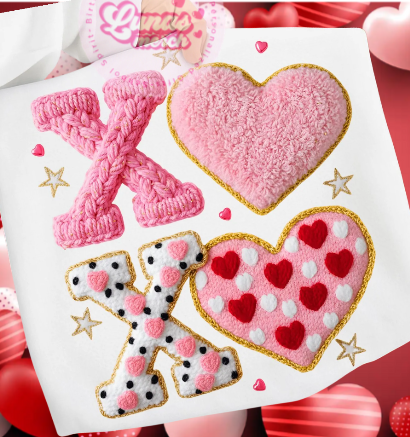 valentines XOXO knit print design shirt