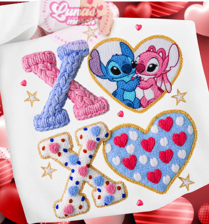 valentines lilo xoxo knit print design shirt