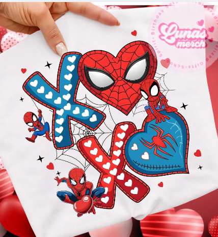 valentines xoxo spider man shirt
