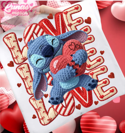 valentines Lilo knit print design shirt