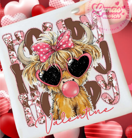 valentine howdy cow  shirt