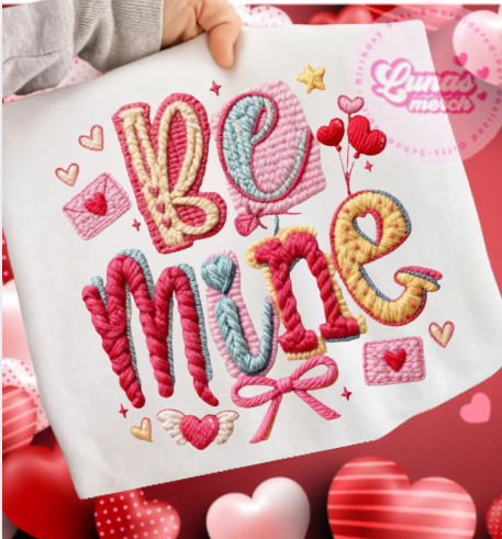 valentine knit be mine print shirt