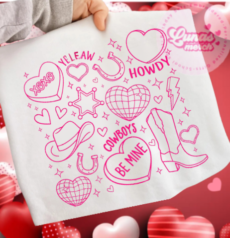 valentine cow girl shirt