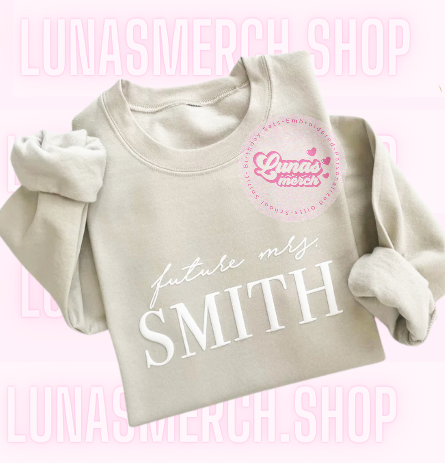 Personalized Future Mrs. Embroidered Sweatshirt