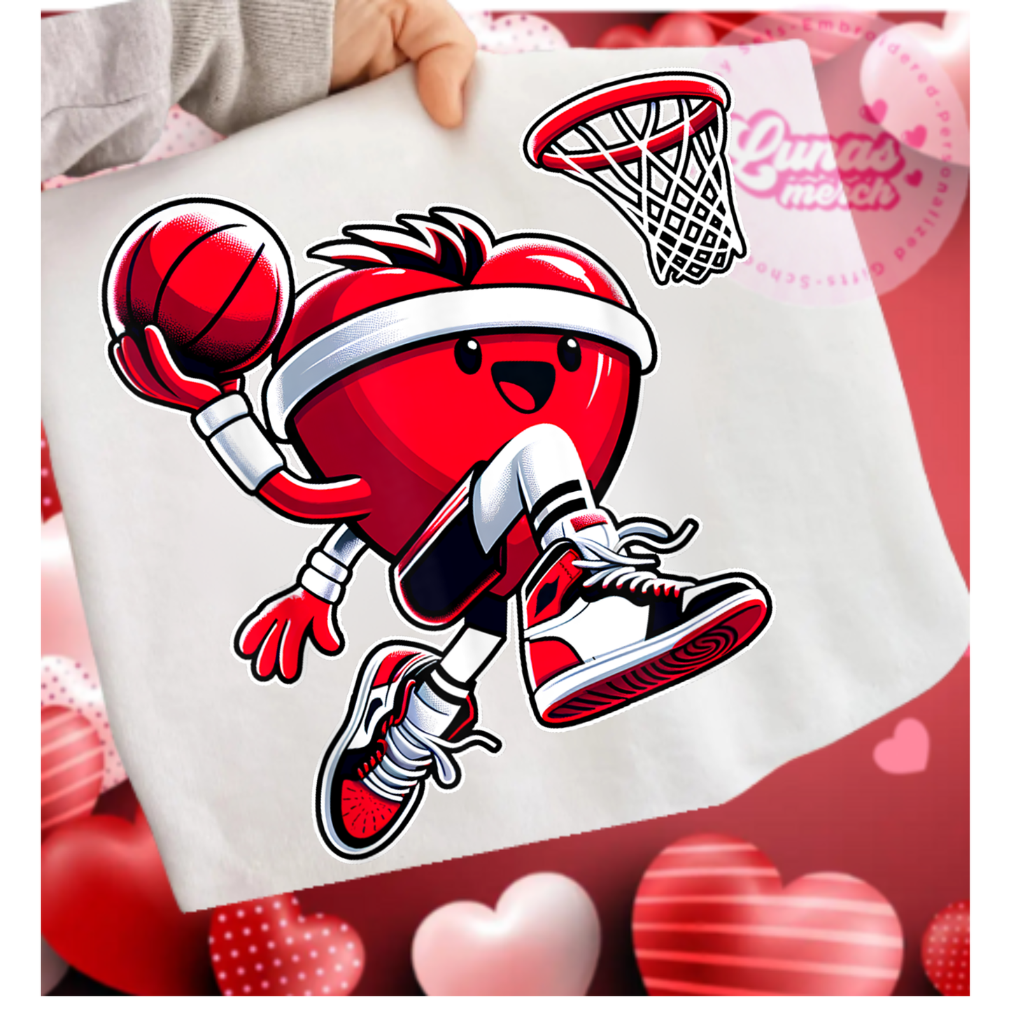 valentine basket player shirt