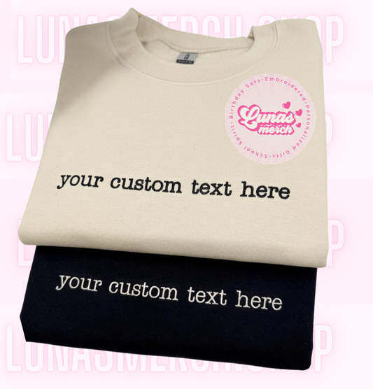 Make Custom Made Embroidered Sweatshirt
