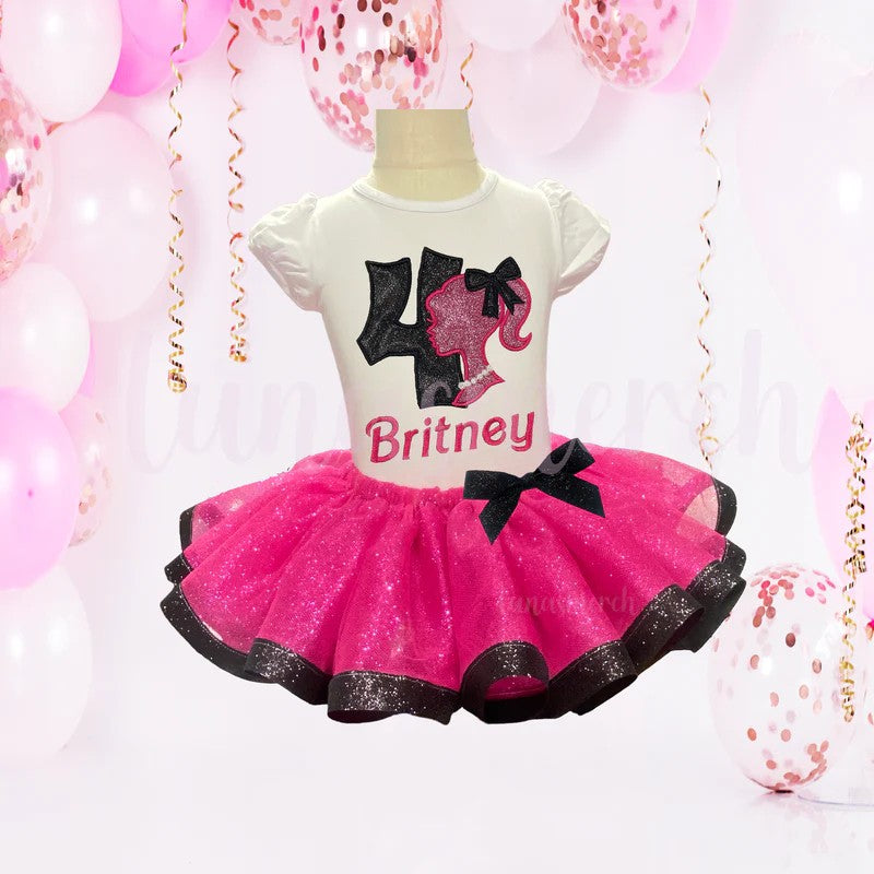 Barbie Embroidered Birthday Tutu