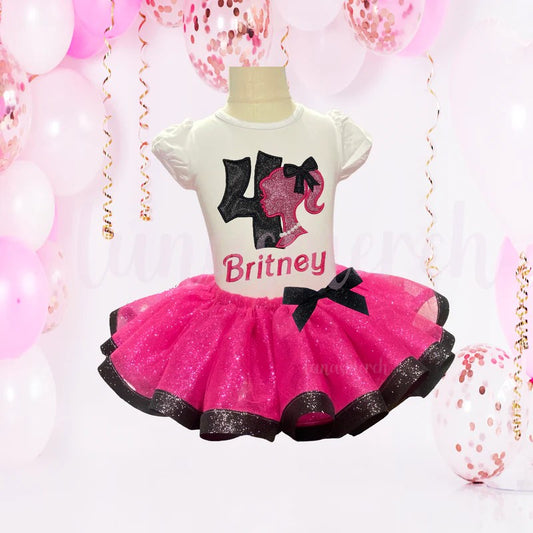 Barbie Embroidered Birthday Tutu