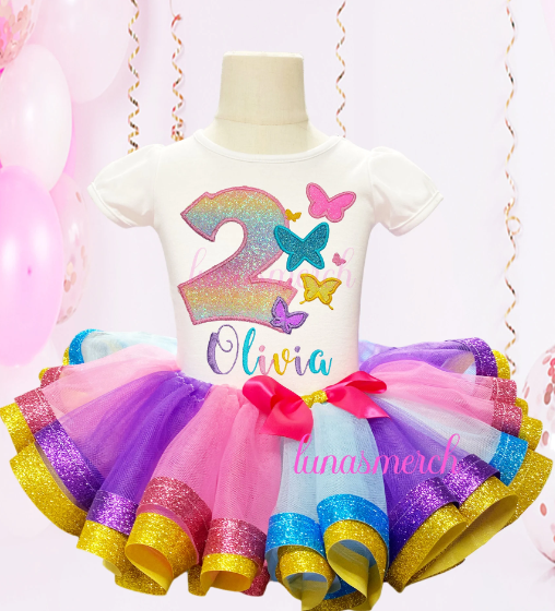 Butterfly Birthday Tutu Set