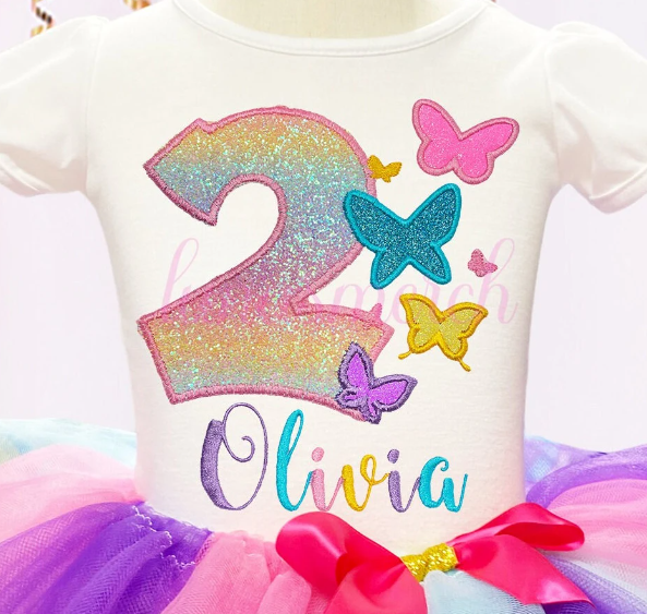 Butterfly Birthday Tutu Set