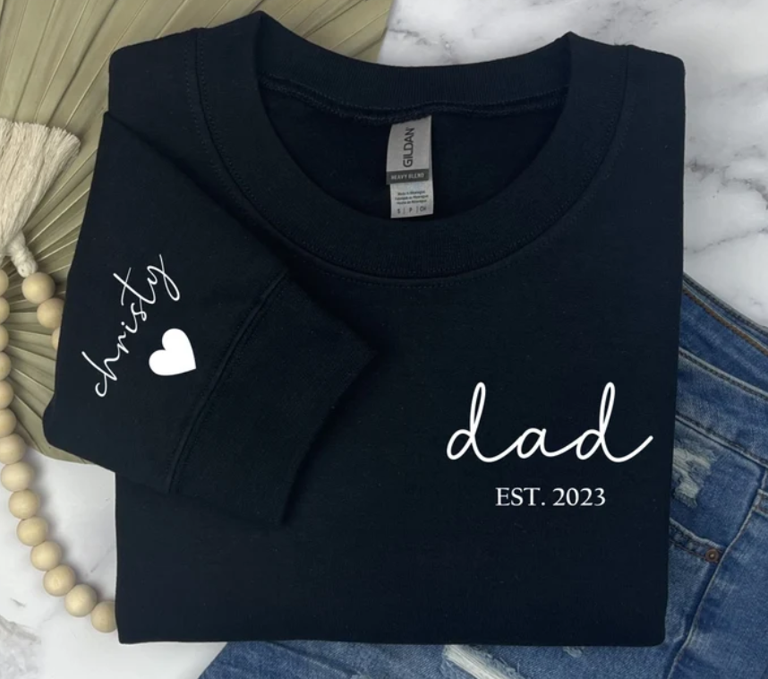 dad chest logo  Personalized Hoodie.