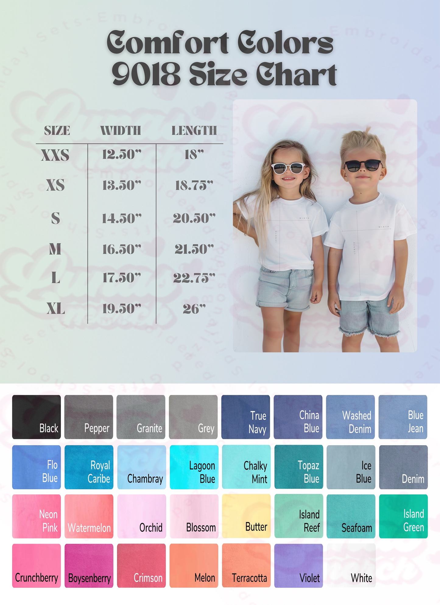 Glitter Pencil Personalized Name Embroidered Shirt