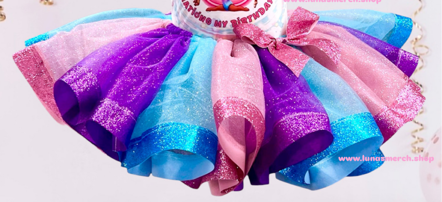 Gymnastics Tumbling Girl Birthday Tutu Set