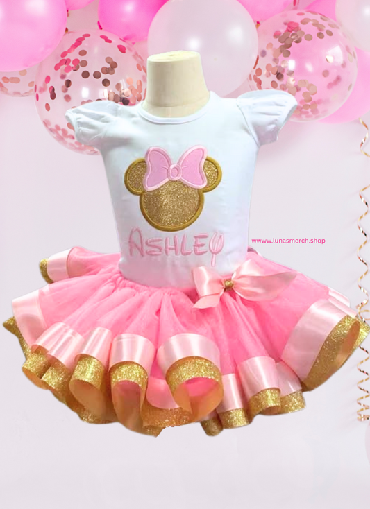 Mouse Pink Birthday Tutu Outfit