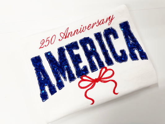 250th Anniversary America Shirt with sequin applique